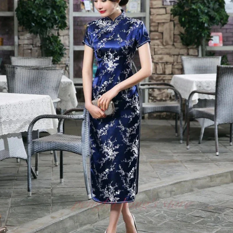 Tenue Chinoise Robe Longue Fente Qipao – Image 8