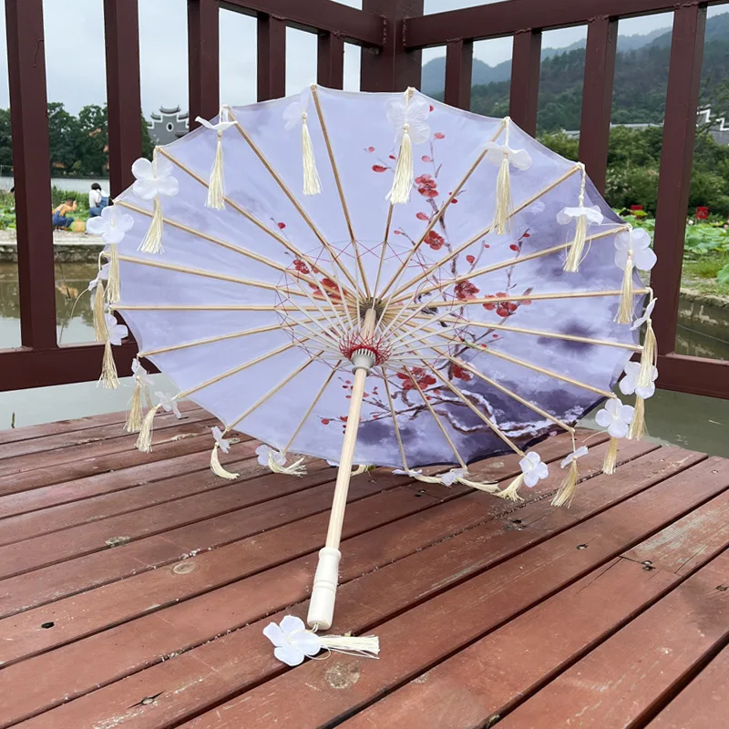 Ombrelle Chinoise Noire Avec Rubans – Image 5