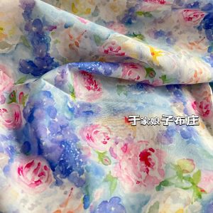 Tissu Chinois Léger Doux Floral