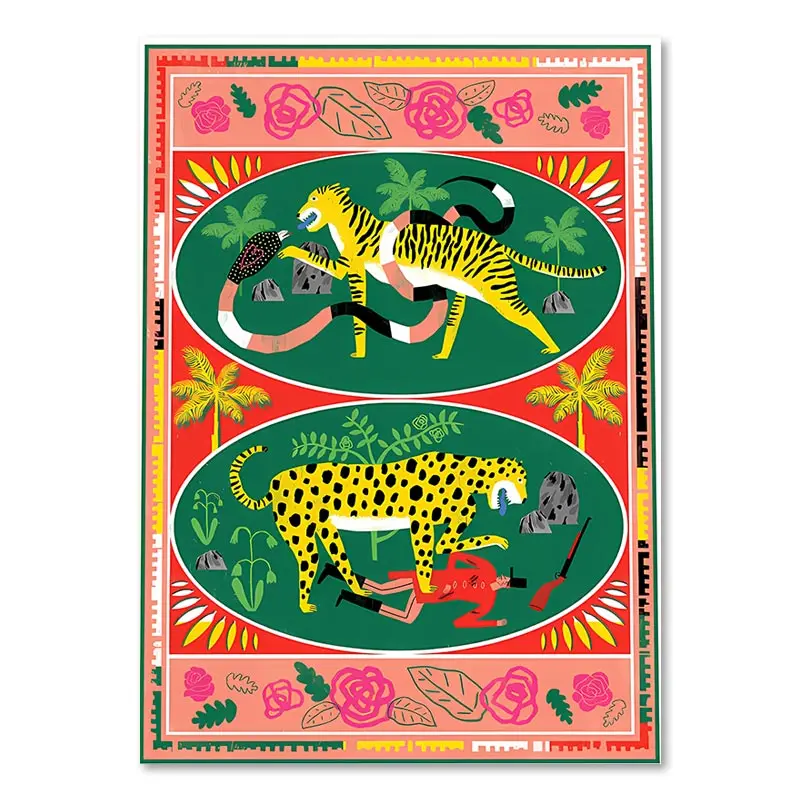 Tableau Chinois Jungle Tropicale – Image 9