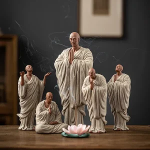 Figurine Chinoise Moine Méditation