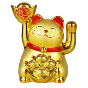Porte Bonheur Chat Chinois Solaire Automatique
