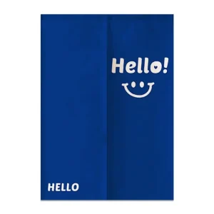 Rideau Chinois Jaune Visage Sourire