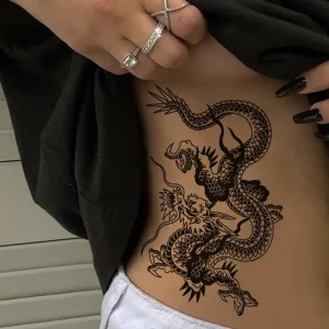 Tatouage Dragon Chinois Art Tradi