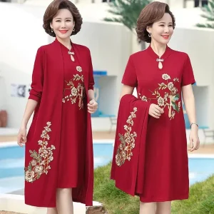Cheongsam Robe Qipao Deux Pièces