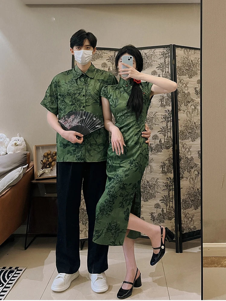 Tenue Chinoise Robe Qipao Haut Chemise – Image 3