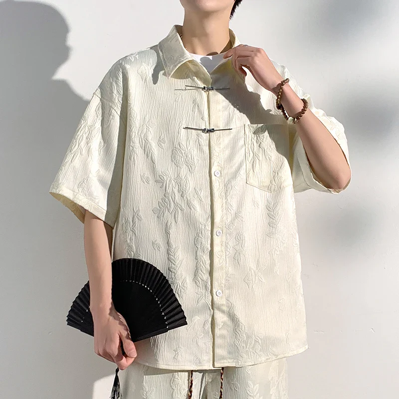 Chemises Chinoises Hommes Hanfu Décontracté – Image 5