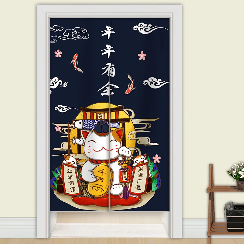 Rideau Chinois Noren Chat Porte – Image 7