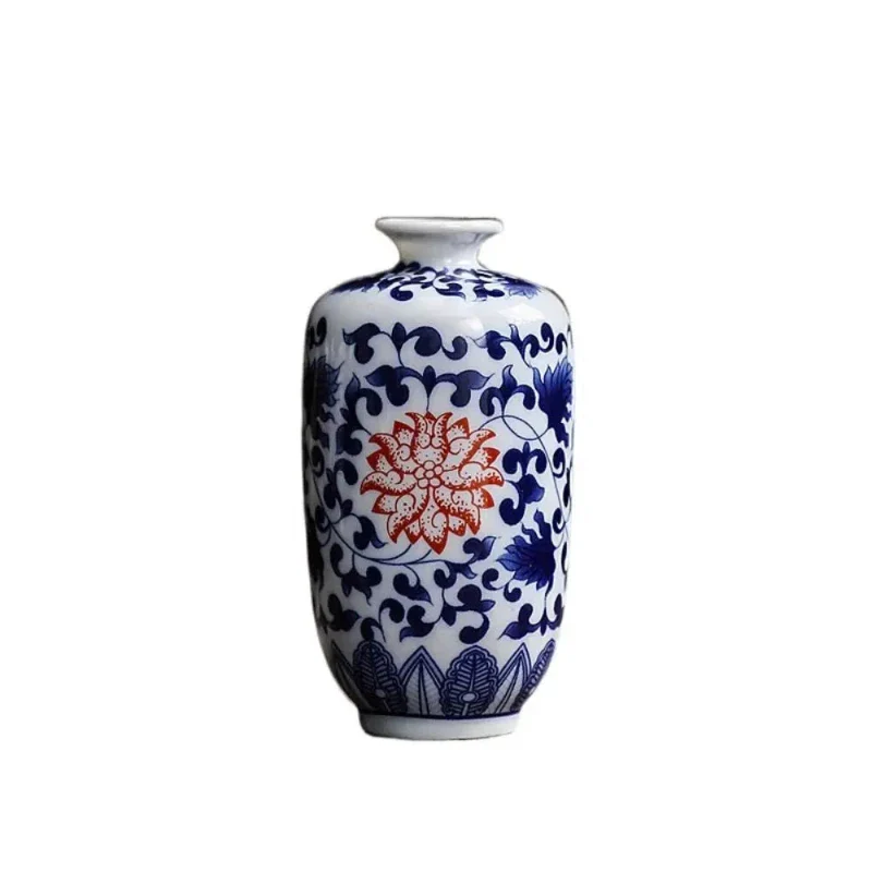 Vase Chinois Ancien Petit Bleu Blanc – Image 5