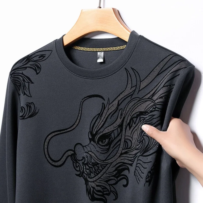 Pull Chinois Col Rond Imprimé Dragon – Image 4