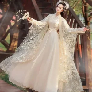 Hanfu Costume Femme Dentelle