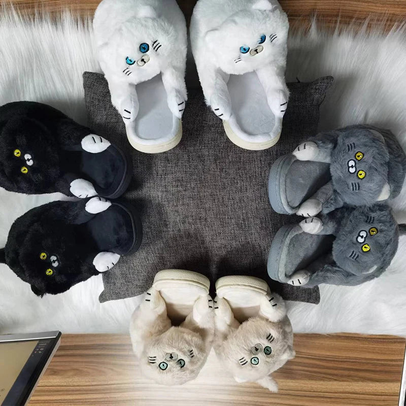 Chaussons Chinois Peluche Chat Câlin – Image 7