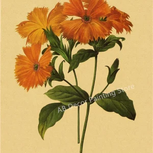 Tableau Chinois Rétro 53 Fleurs