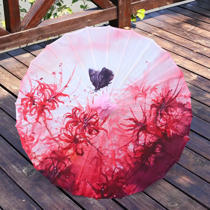 Ombrelle Chinoise Papier Pliante Soie – Image 8