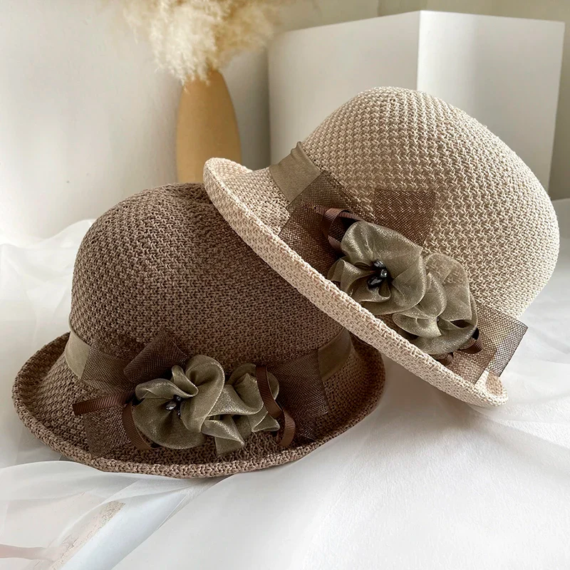 Chapeaux Chinois Béret Fleur Plume