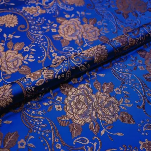 Tissu Chinois Brocart Jacquard  Fleurs