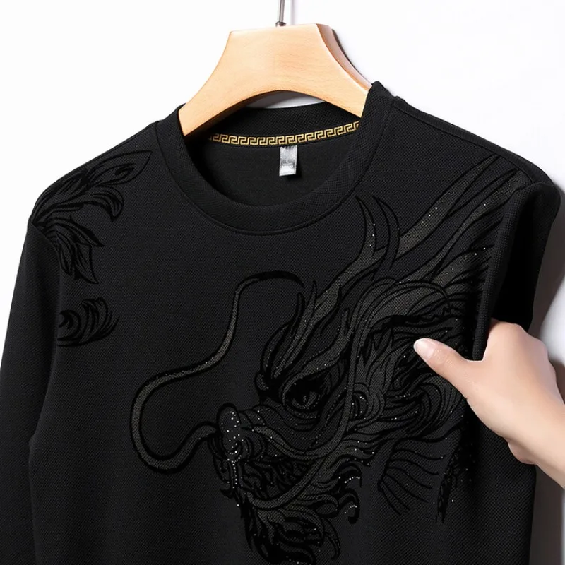 Pull Chinois Col Rond Imprimé Dragon – Image 5