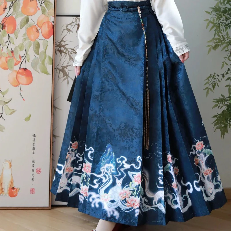 Hanfu Manches Cheval Jupe Plissée – Image 4