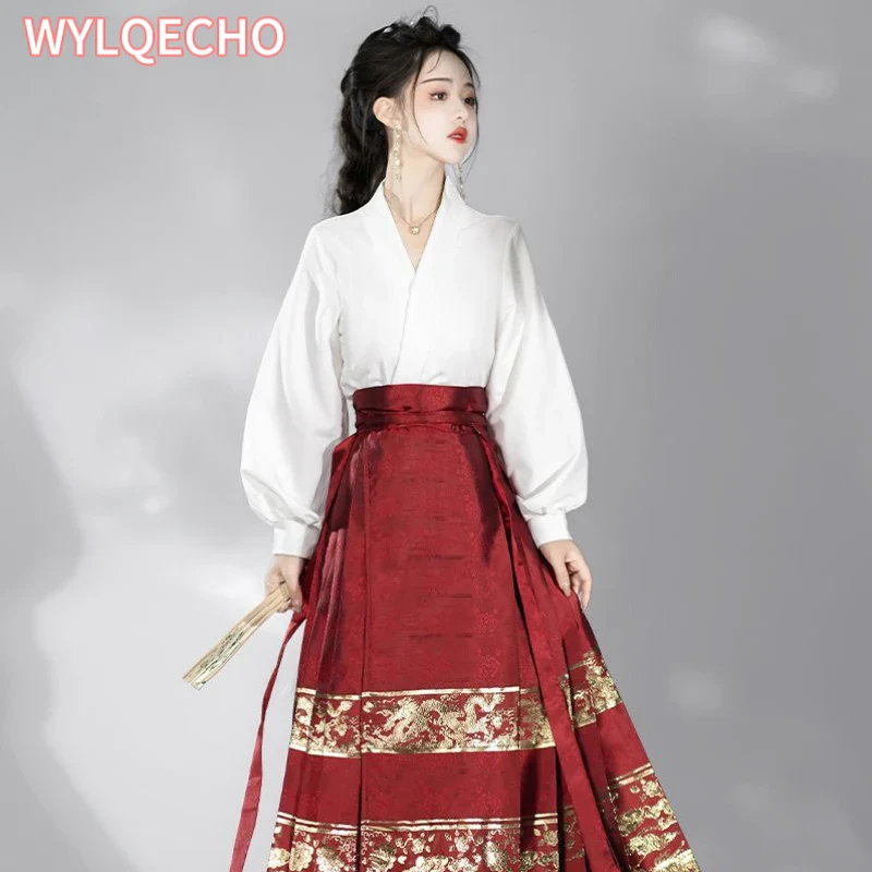 Hanfu Robe Dynastie Ming Cheval – Image 5