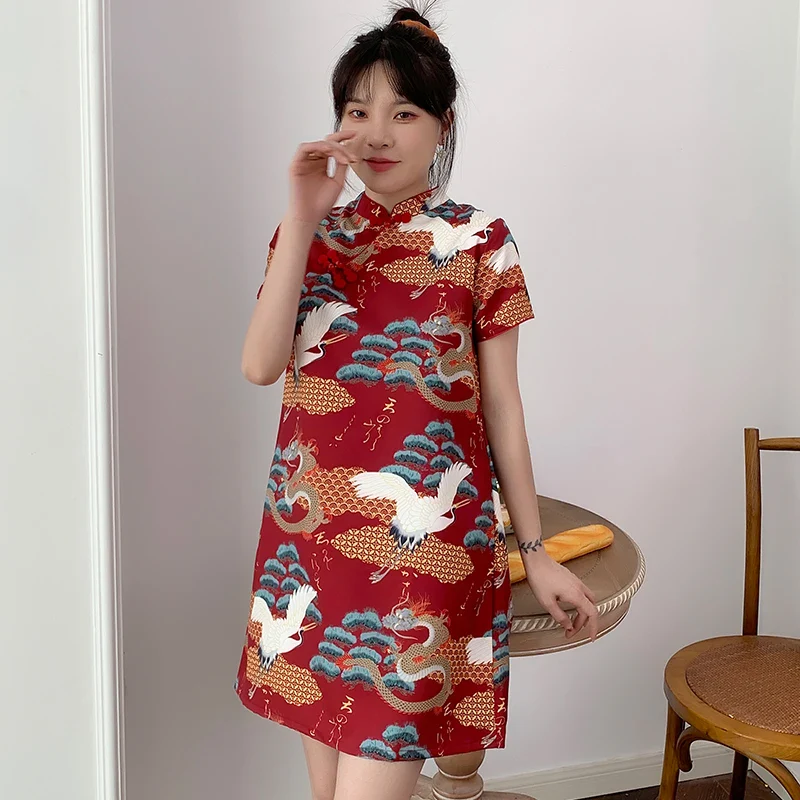Cheongsam Robe Moderne Noir Qipao – Image 7