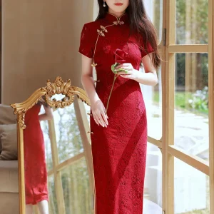 Cheongsam Robe Mariage à Dentelle