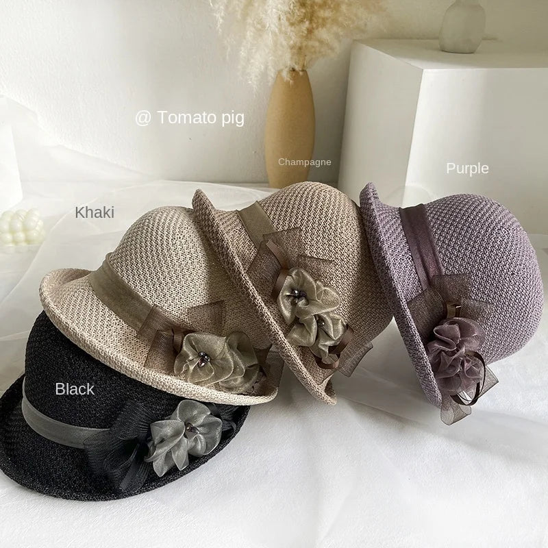 Chapeaux Chinois Béret Fleur Plume – Image 7