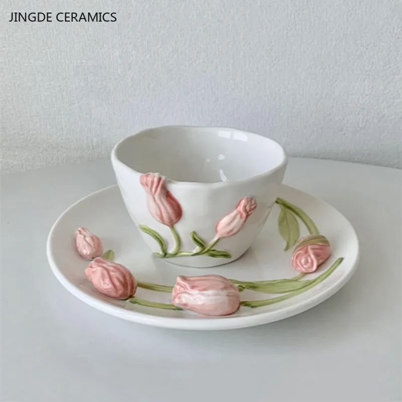 Assiettes Chinoises Céramique Tulipe – Image 7