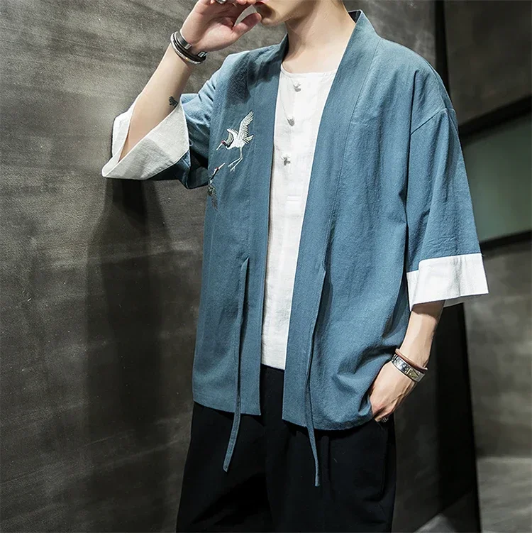 Robe Chinoise Homme Broderie Costume – Image 7