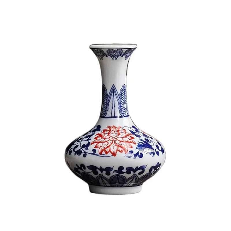 Vase Chinois Ancien Petit Bleu Blanc – Image 3