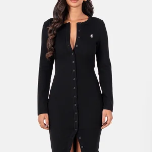 6 HEART buttoned l/s dress