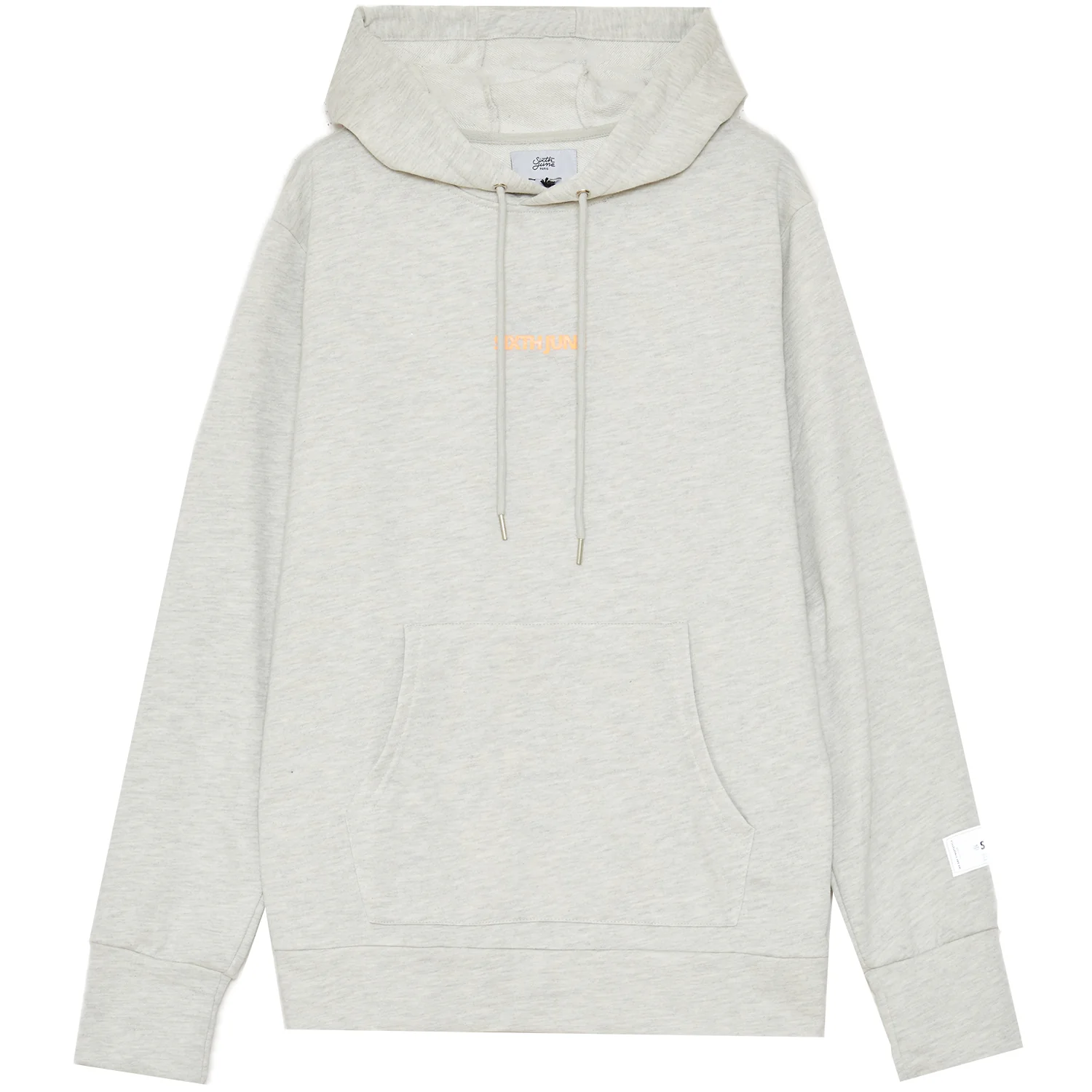 Sweat à capuche basique imprimé gris – Image 7