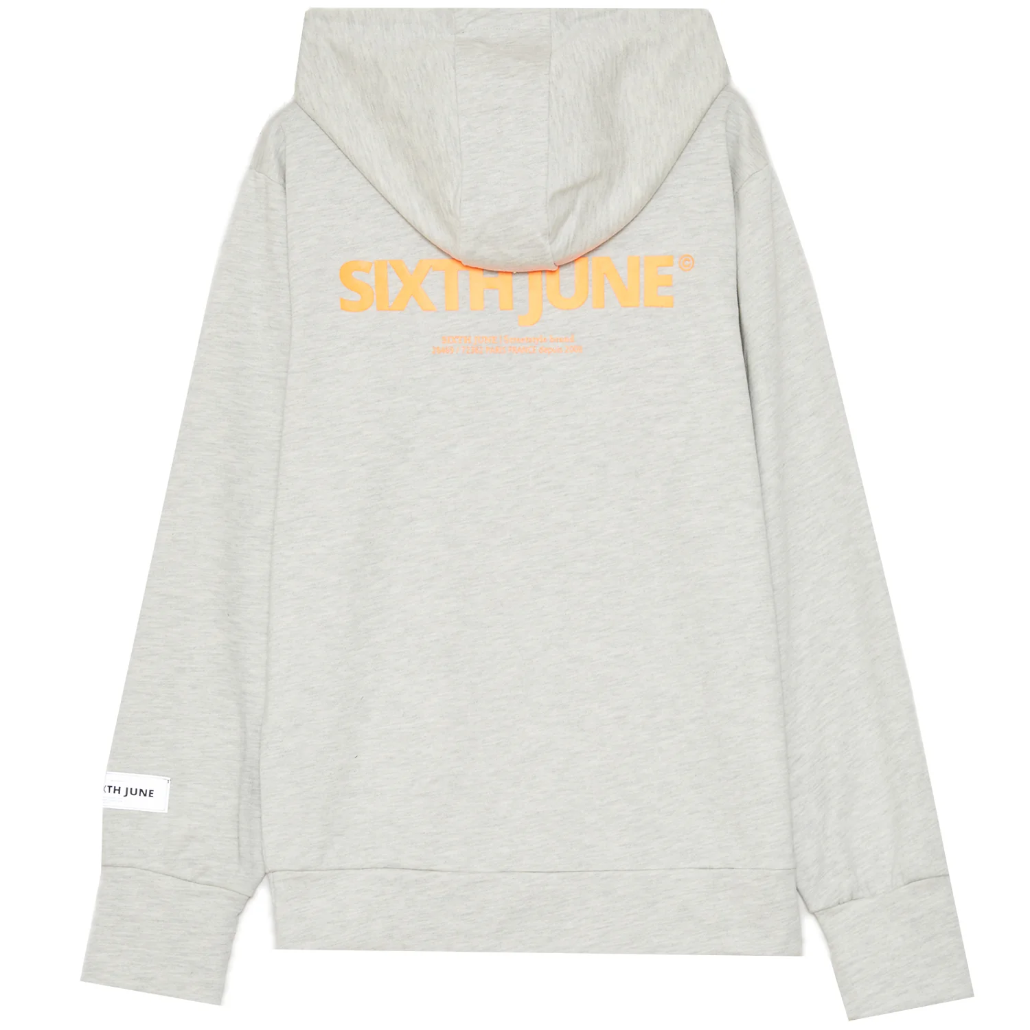 Sweat à capuche basique imprimé gris – Image 2