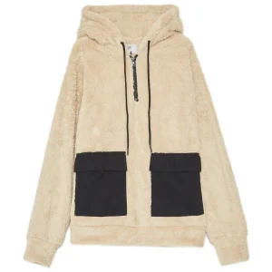 Sweat à capuche confort duveteux beige