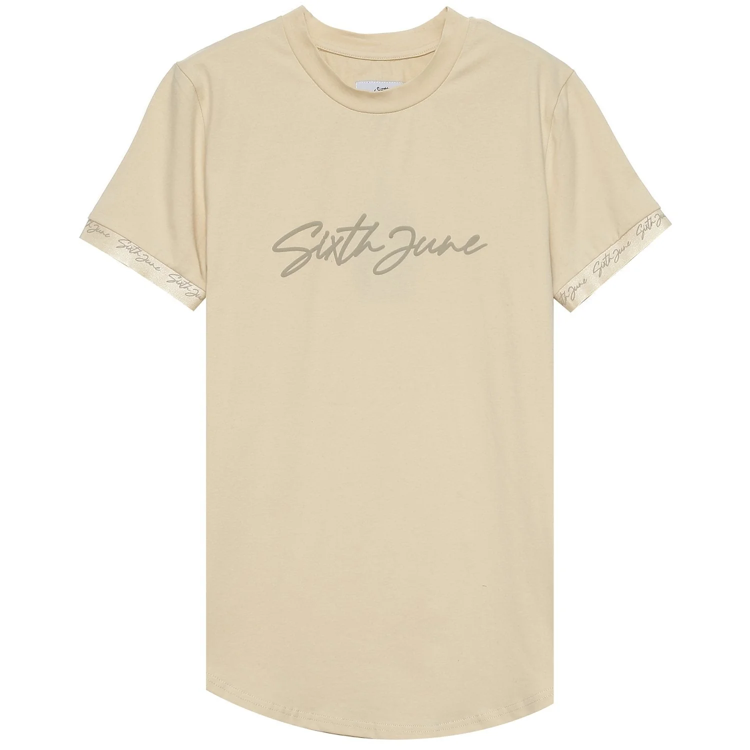 T-shirt logo signature relief Beige – Image 7