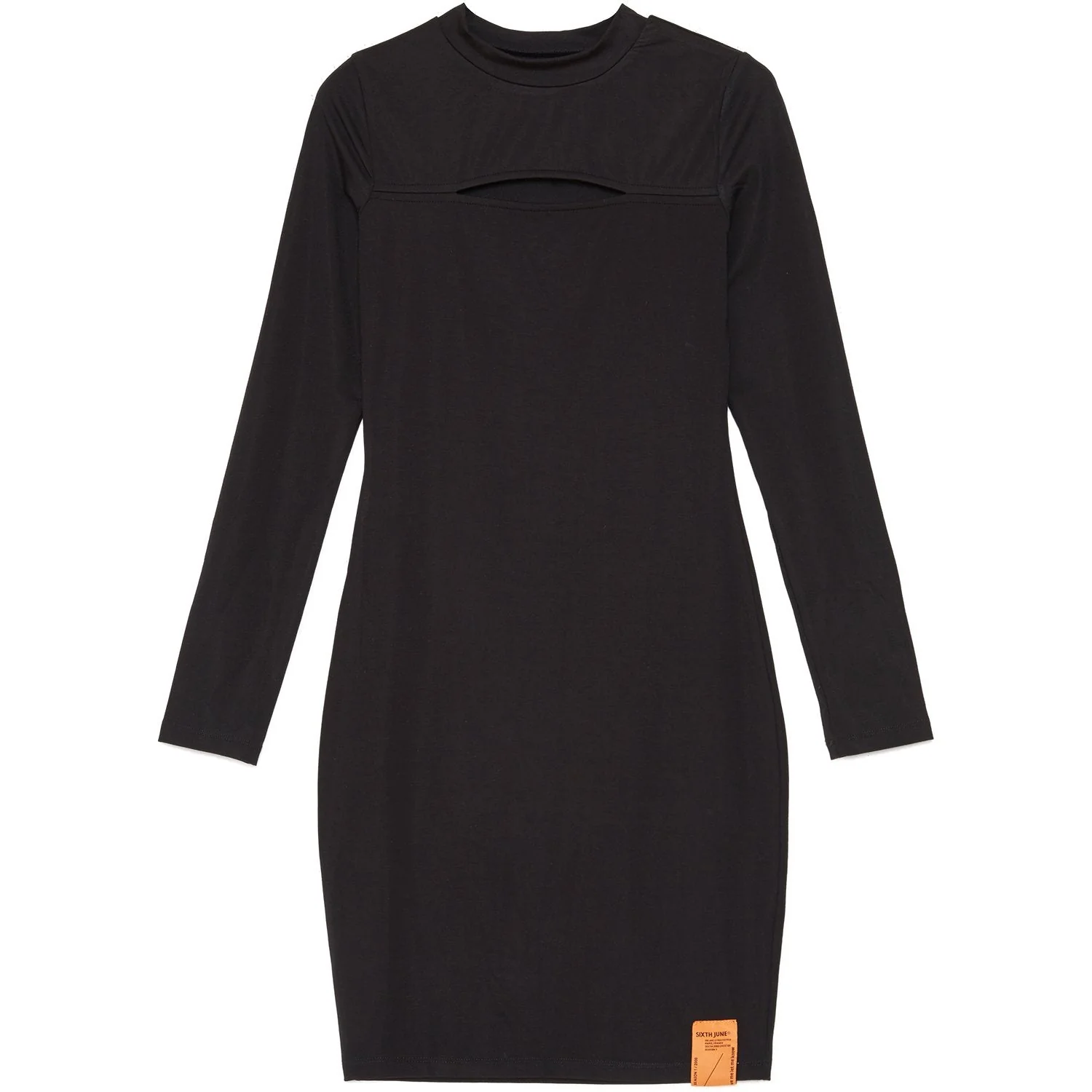 Robe manches longues ouverture noir – Image 6