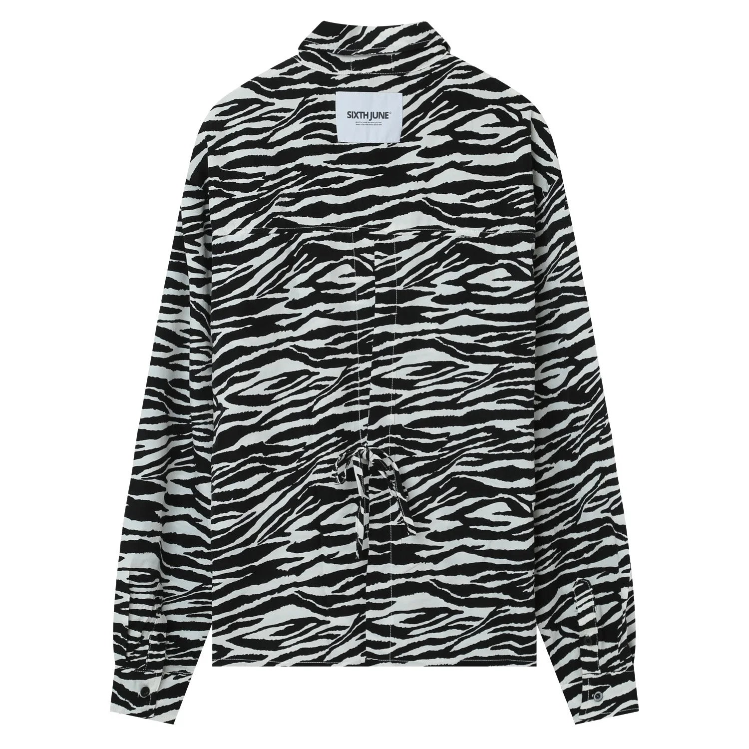 Chemise fluide zébrée Noir – Image 8