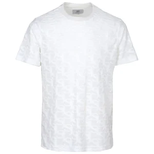 T-shirt monogramme tissé Blanc
