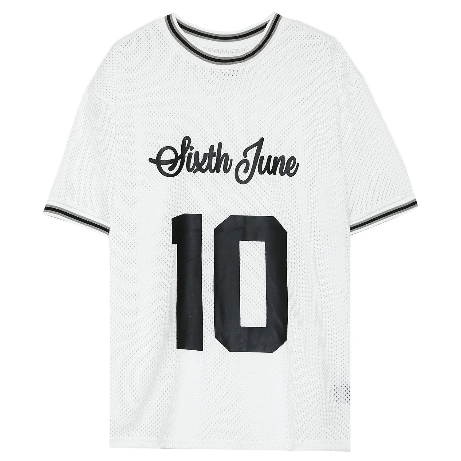 Maillot mesh numéro 10 Blanc – Image 6
