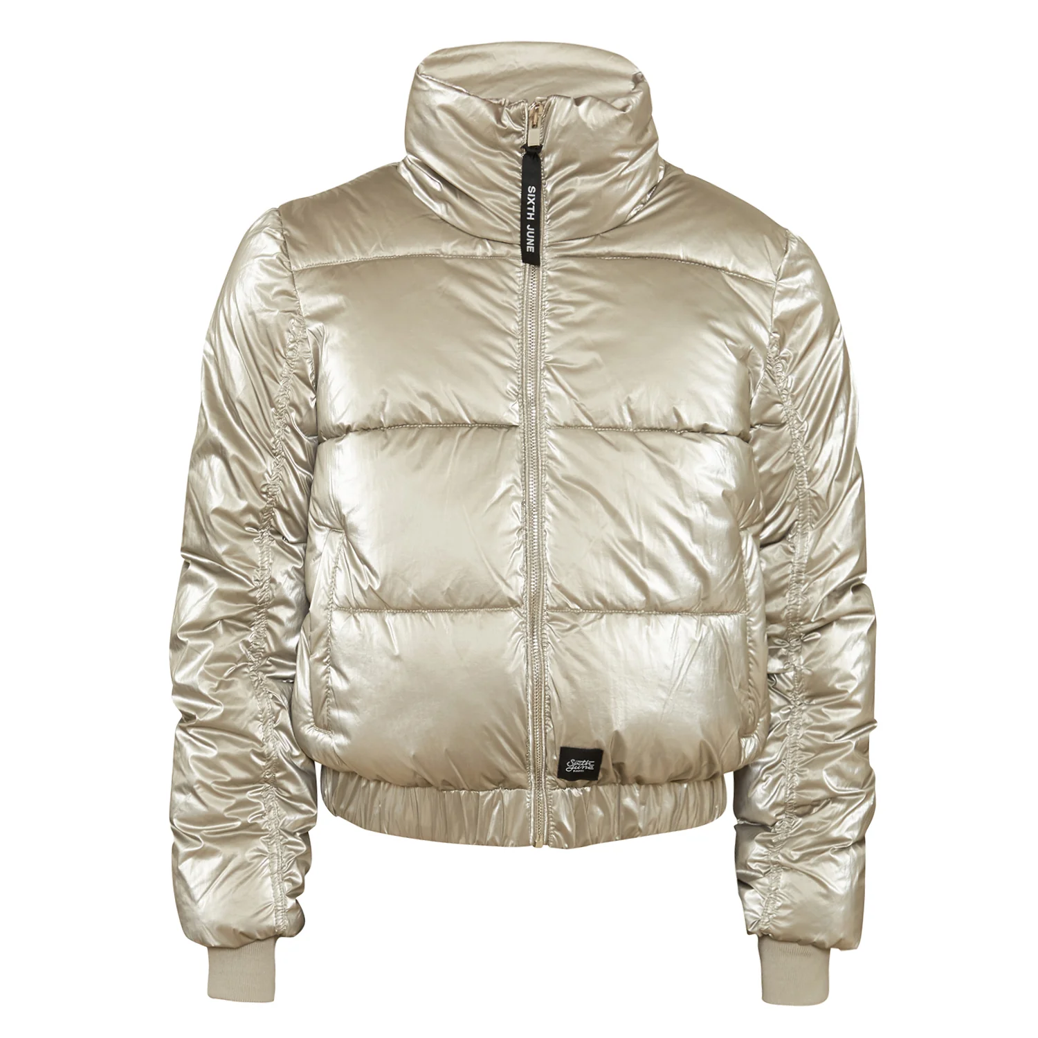 Doudoune courte irisée bronze – Image 2