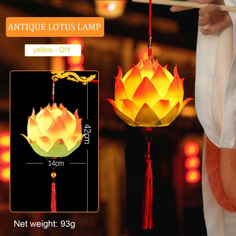 Lampion Chinois En Plastique Lotus – Image 7