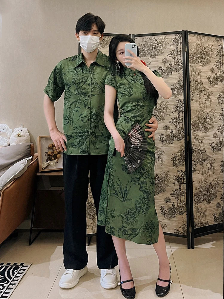 Tenue Chinoise Robe Qipao Haut Chemise – Image 5