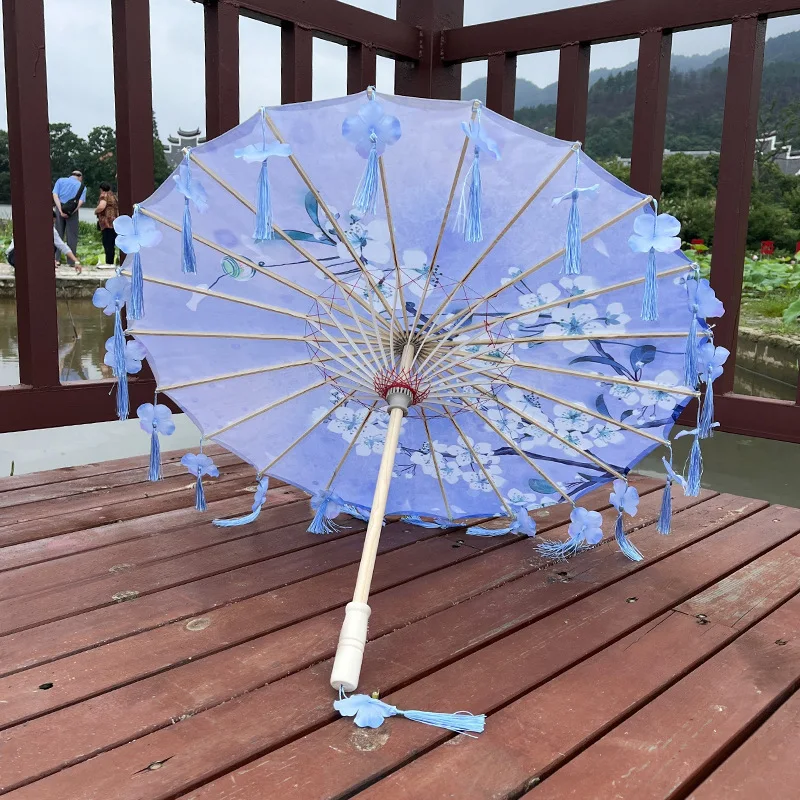 Ombrelle Chinoise Noire Avec Rubans – Image 6