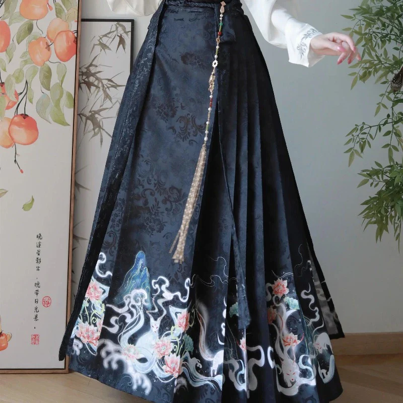 Hanfu Manches Cheval Jupe Plissée – Image 2
