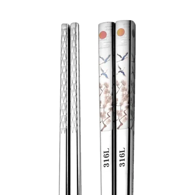 Baguettes Chinoises Longues Acier – Image 6