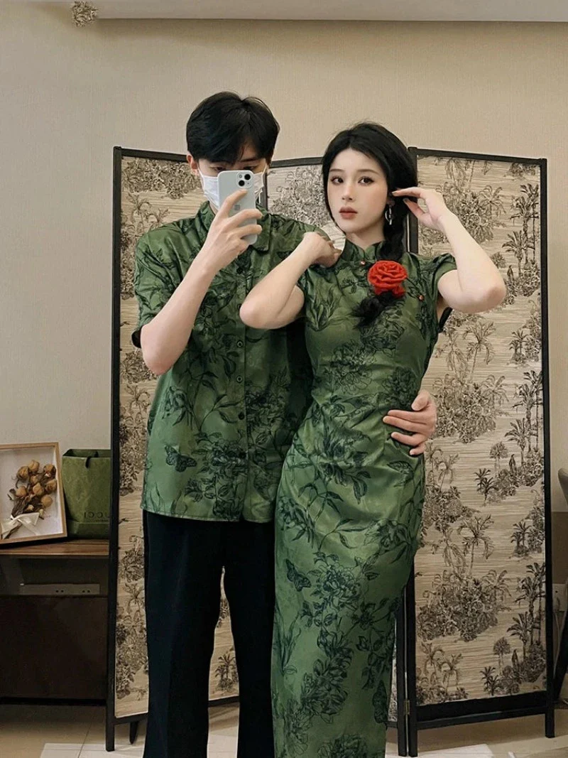 Tenue Chinoise Robe Qipao Haut Chemise