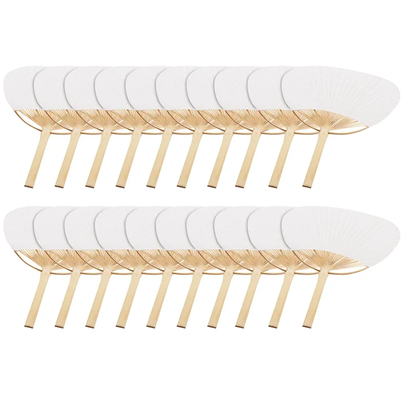 Éventails Chinois Pai Pai Bambou Blanc – Image 6