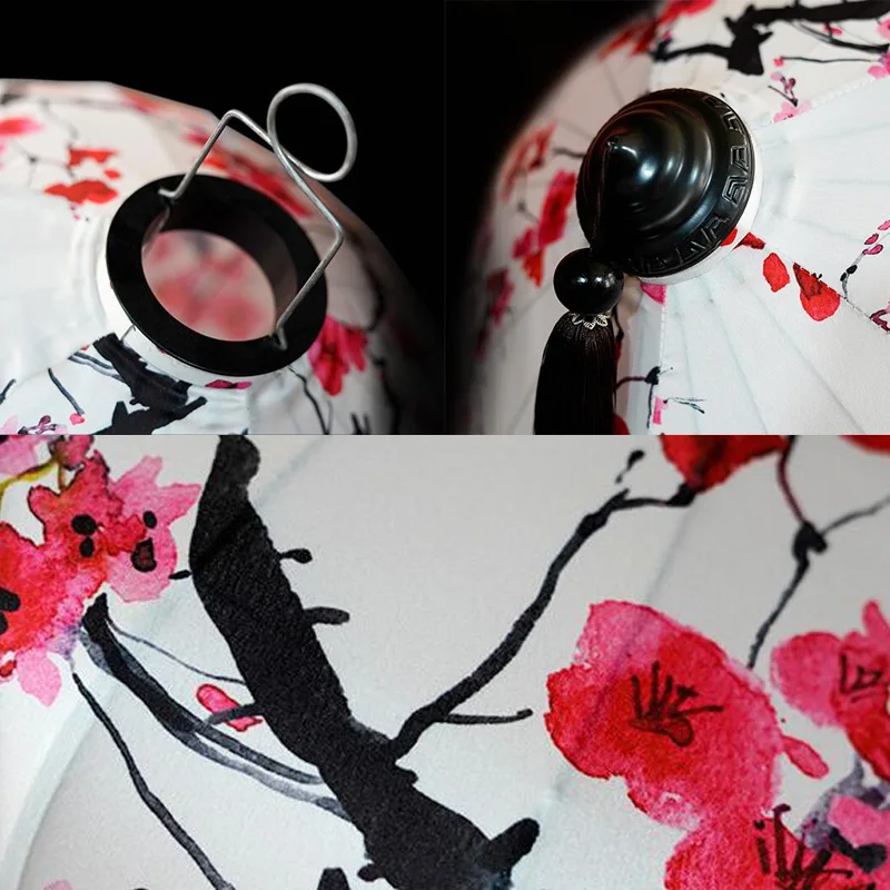 Lampe Chinoise Imprimé Fleurs Bambou – Image 7