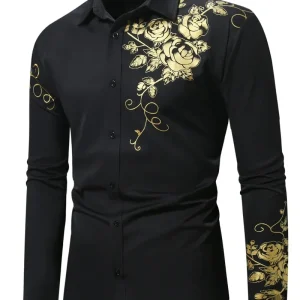 Habit Chinois Chemise Boutons Imprimé