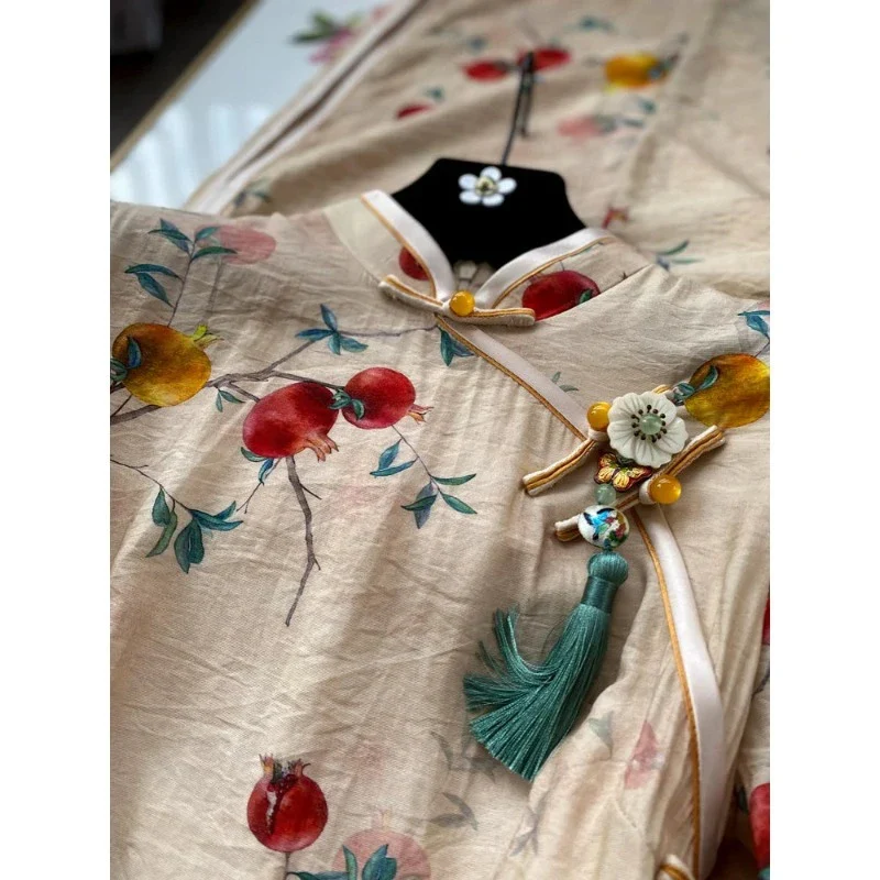 Cheongsam Robe Longue Style Rétro – Image 4