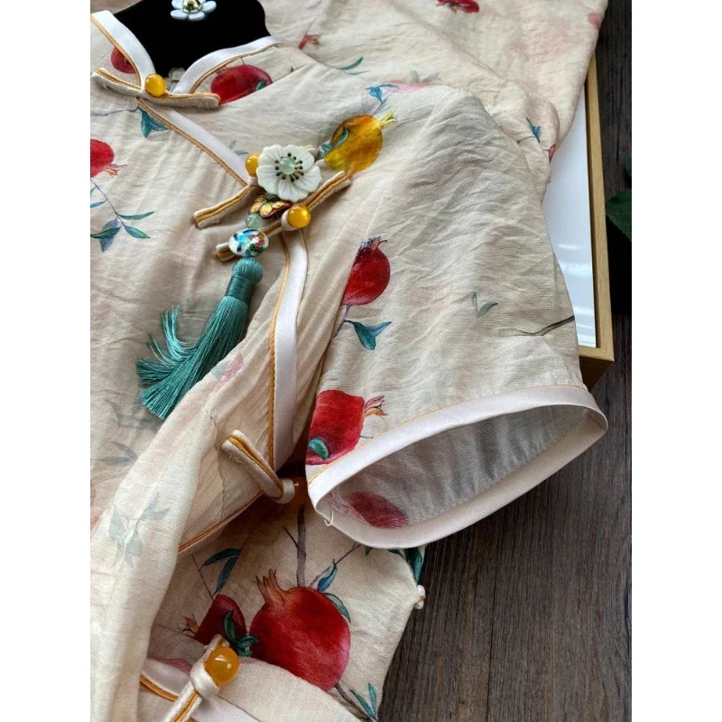 Cheongsam Robe Longue Style Rétro – Image 5